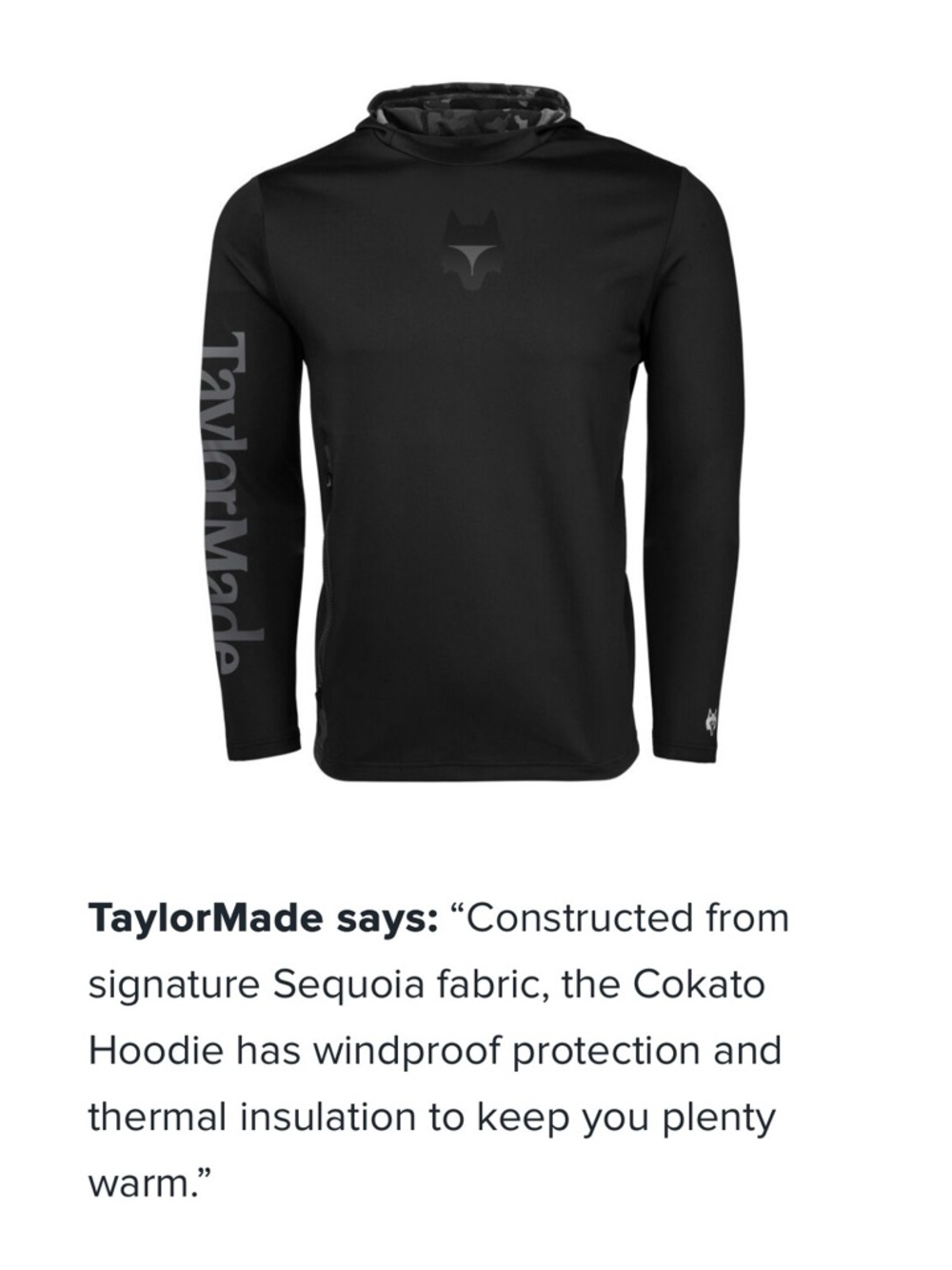 TaylorMade Black GreysonHoodie